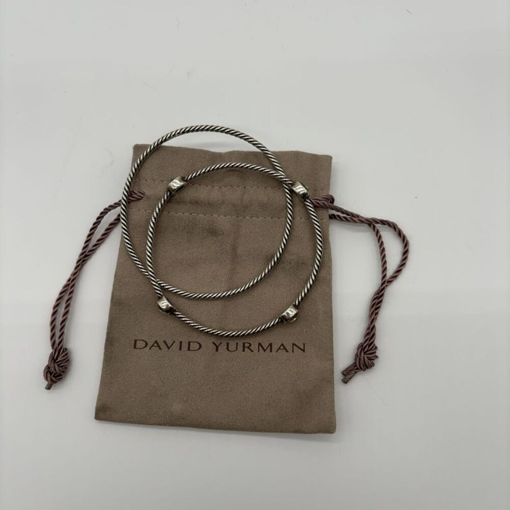 David Yurman Silver and Gold Cable Bracelets